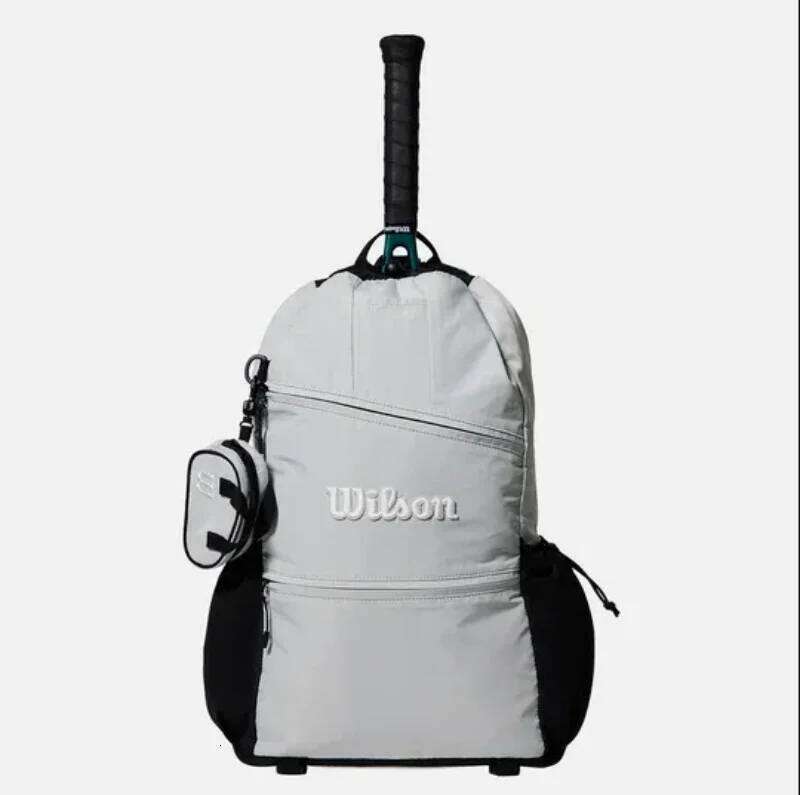 Tennis Racket Large Capacity Badminton Sports Backpack Drawstring Leisure Travel Bag With Mini Pocket for Men