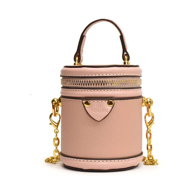 Mini Patchwork Color-Block Princess Bag for Girls, New Exquisite Cylinder Bag, Fashionable Chain Fortune Bucket Coin Purse