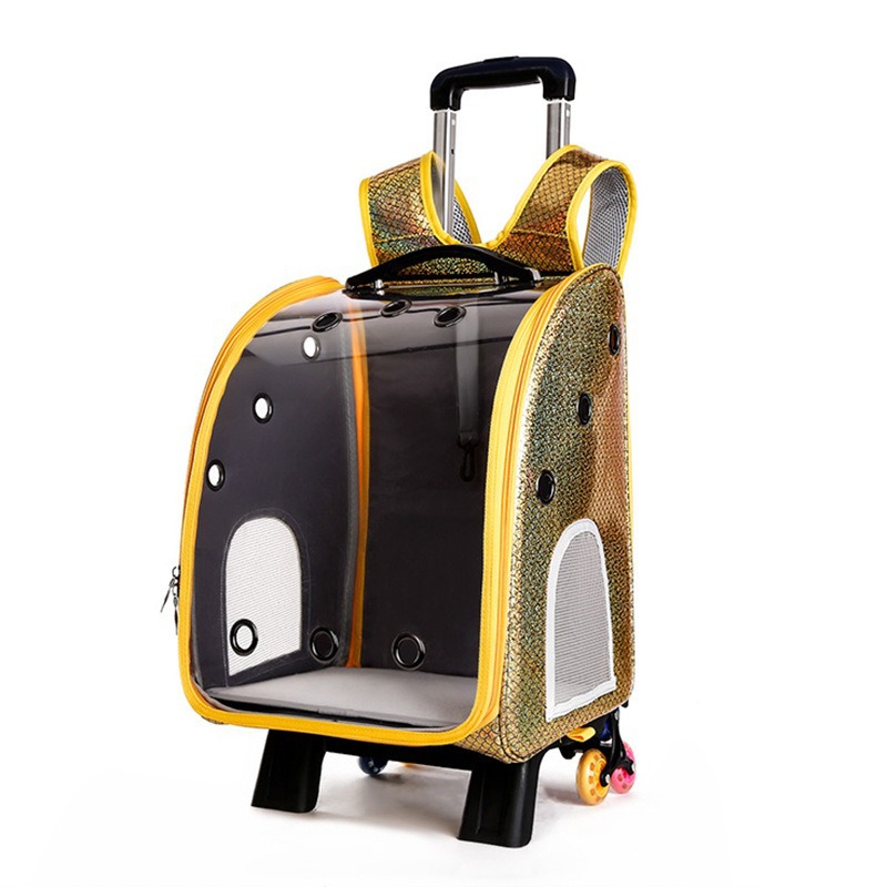 free Shipping Pet suitcase, transparent space capsule cat bag portable and foldable pet backpack small dog bag cross-border new