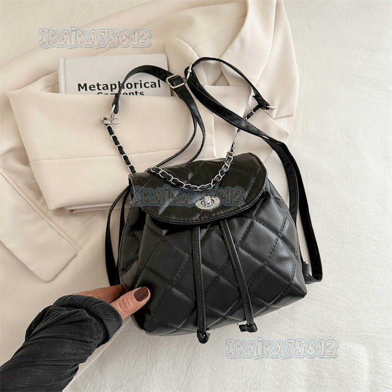 Style Casual Elegant Chain Handbag Small Backpack 2025 Spring Summer New Fashionable Personality Single Shoulder Crossbody Double Shoulder Bag H250804