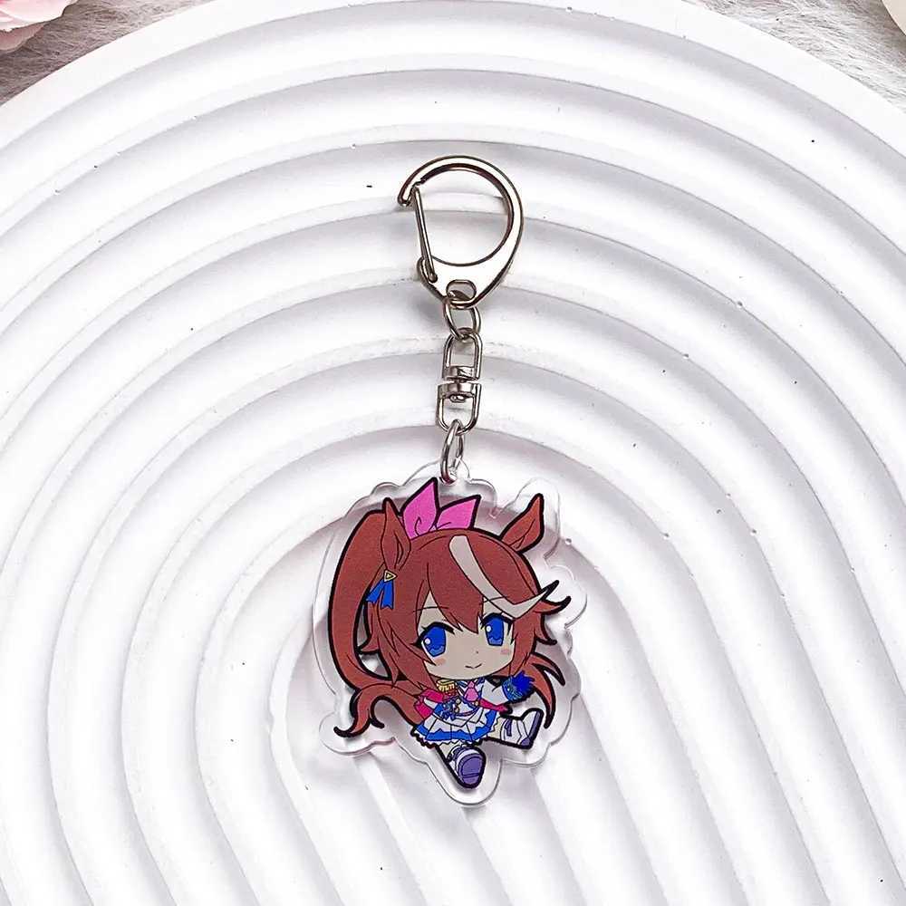 Anime Characters Pretty Derby Acrylic Car Keychain Accessories Special Week Bag Charm Cute Backpack Pendant Gifts For Friends G250802