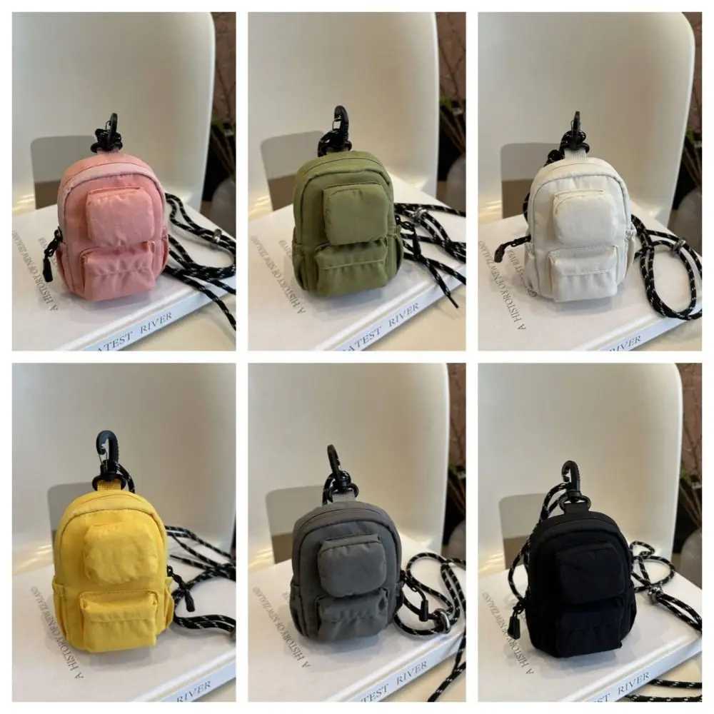 Nylon Hanging Neck Coin Purse Korean Style Multifunction Lanyard Crossbody Bag Hip Hop Mini Wallet Lipstick Earphone Bag Girl G250802