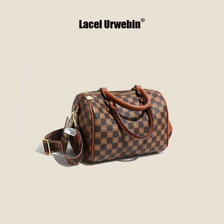 Premium 2025 New Bag Women's Fashion Boston Pillow Bag Texture Versatile Printed Handbag
