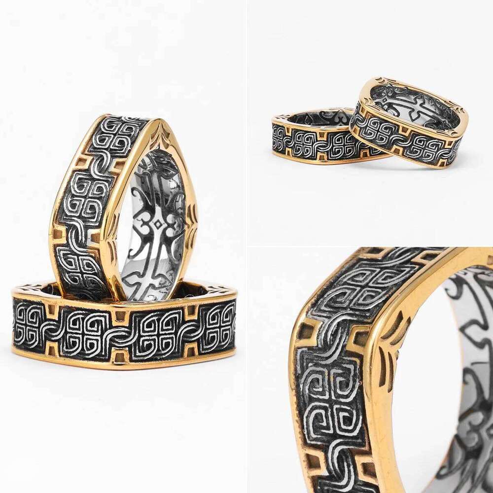 Retro Classical Patterns Stainless Steel Men Rings Punk New For Male Women Fashion Jewelry Creativity Gift Wholesale Dropshiping