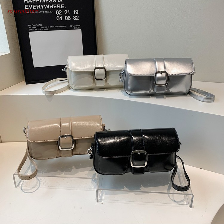 2025 Summer Elegant Trendy Simple Commuter Shoulder Korean Style Personality Sweet Cool Crossbody Small Square Bag swissmilitary