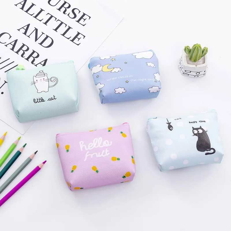 Women Canvas Coin Purse Card Key Mini Purses Pouch Girl Kids Children Cute Small Zipper Coin Purse Card Holder Wallet Bag Case G250802