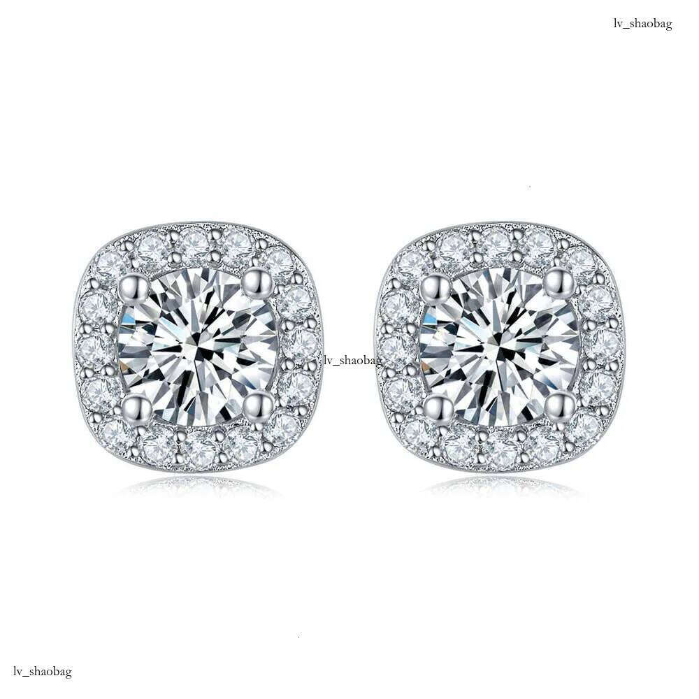 DHCollections Summer New Square Small for Women High-end Fashion Korean Ins Style Niche Temperament Sier Earrings