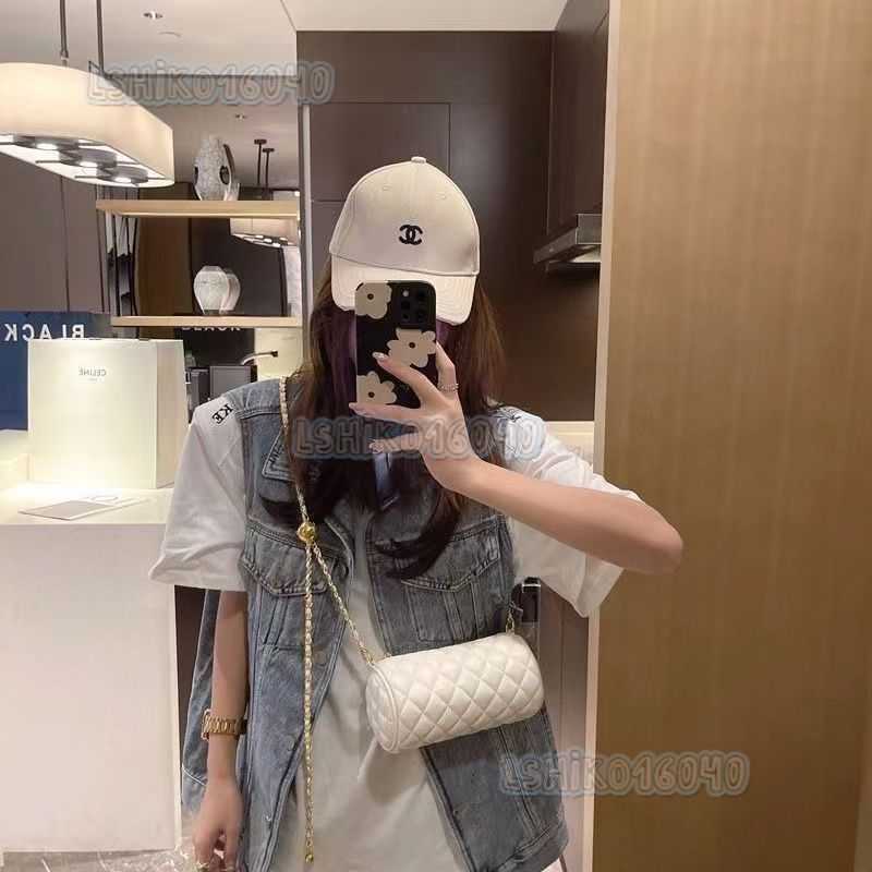 Versatile Cylinder Bag Large Capacity Chain Bag Small Gold Ball Quilted Crossbody Bag Style Shoulder Bag H250804