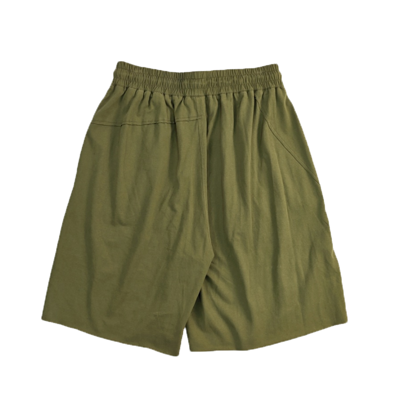 Men's Summer Shorts with Elastic Waistband & Tie Design - Solid Color Customizable