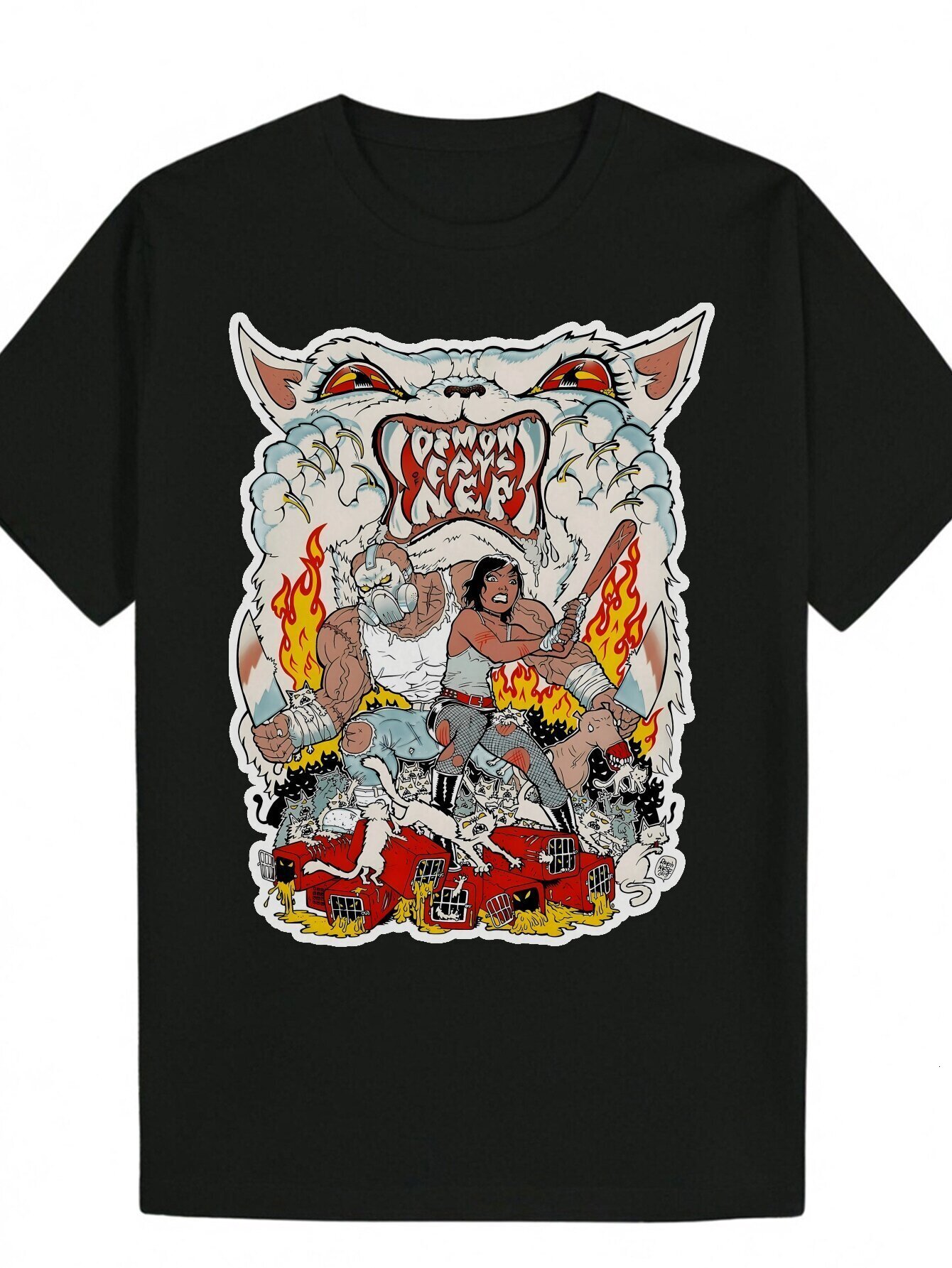 Men's Patterned Black - Fun Summer Short Sleeve with 'DOYLE KEE' Design, Casual Crew Neck, Perfect Gift for Horror and Dark Humor Fans,