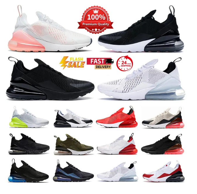 270 270s Designer Running Shoes Triple Black Core White Atmosphere Anthracite Brown University Red Photo Blue Men Women trainers Sports Sneakers platform shoe