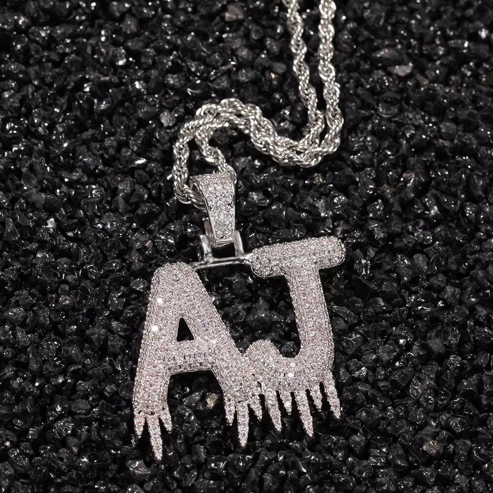 Hip Hop Iced Out Jewelry Cuban Link Moissanite Diamond S925 Sterling Silver Letter Custom Necklace Women Jewelry