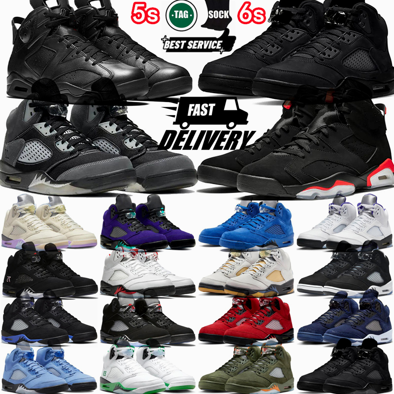 2025 Designer 5 5s Men Basketball Shoes 6 6s Raging Georgetown Toro Bravo Bull Fire yellow Reverse Metallic Reimagined Ticket Burgundy Olive Sail Cool Mans Sneakers