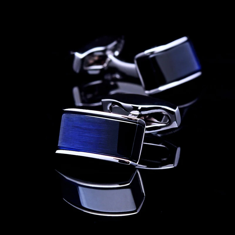 KFLK shirt cufflinks for mens buttons cuff links Blue black gradual gemelos High Quality abotoaduras guests 260208