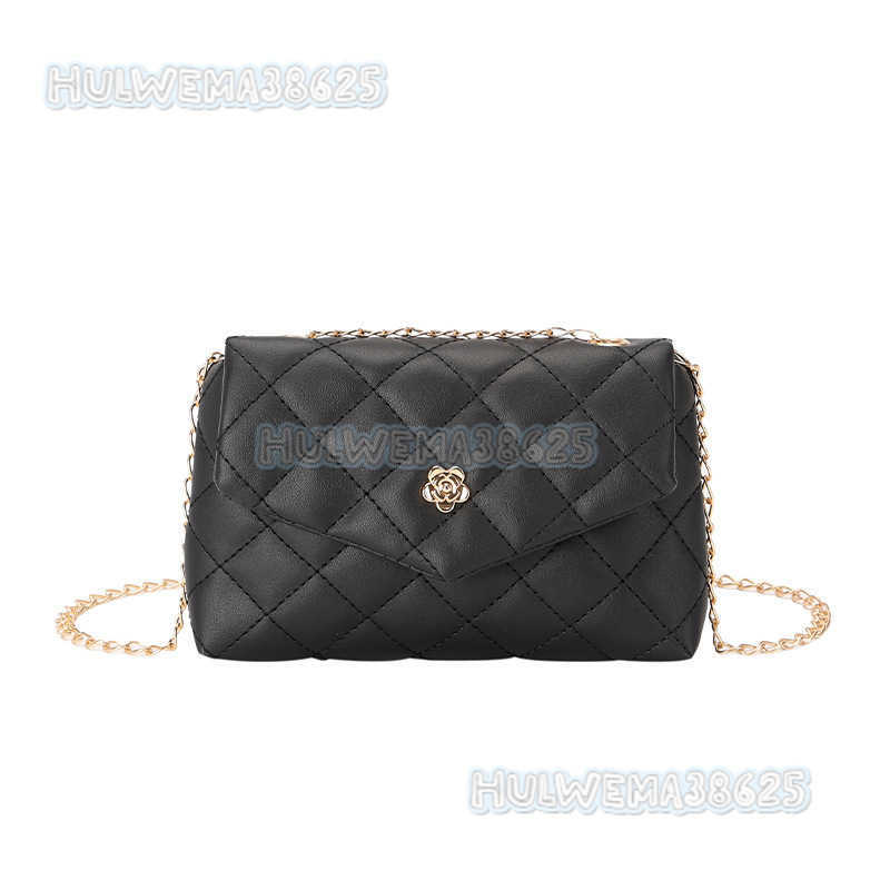 Fashion Quilted Womens Bag 2025 Summer Small Square Bag Single Shoulder Crossbody Bag Simple Flower Phone Bag Chain Bag H250804