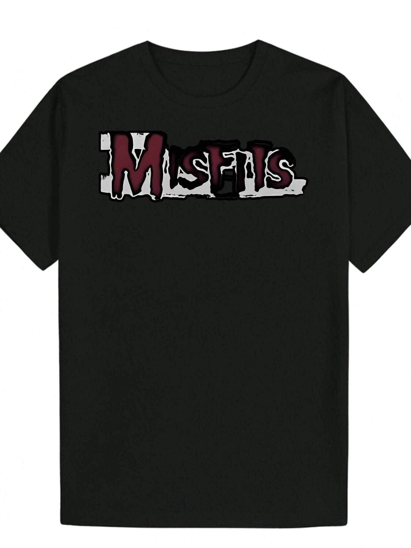 Men's T-Shirt with 'MISTIS' Pattern Design - Black Polyester, Crew Neck, Regular Fit, Wear, Summer Casual Wear|Bold Letter Print|Comfor