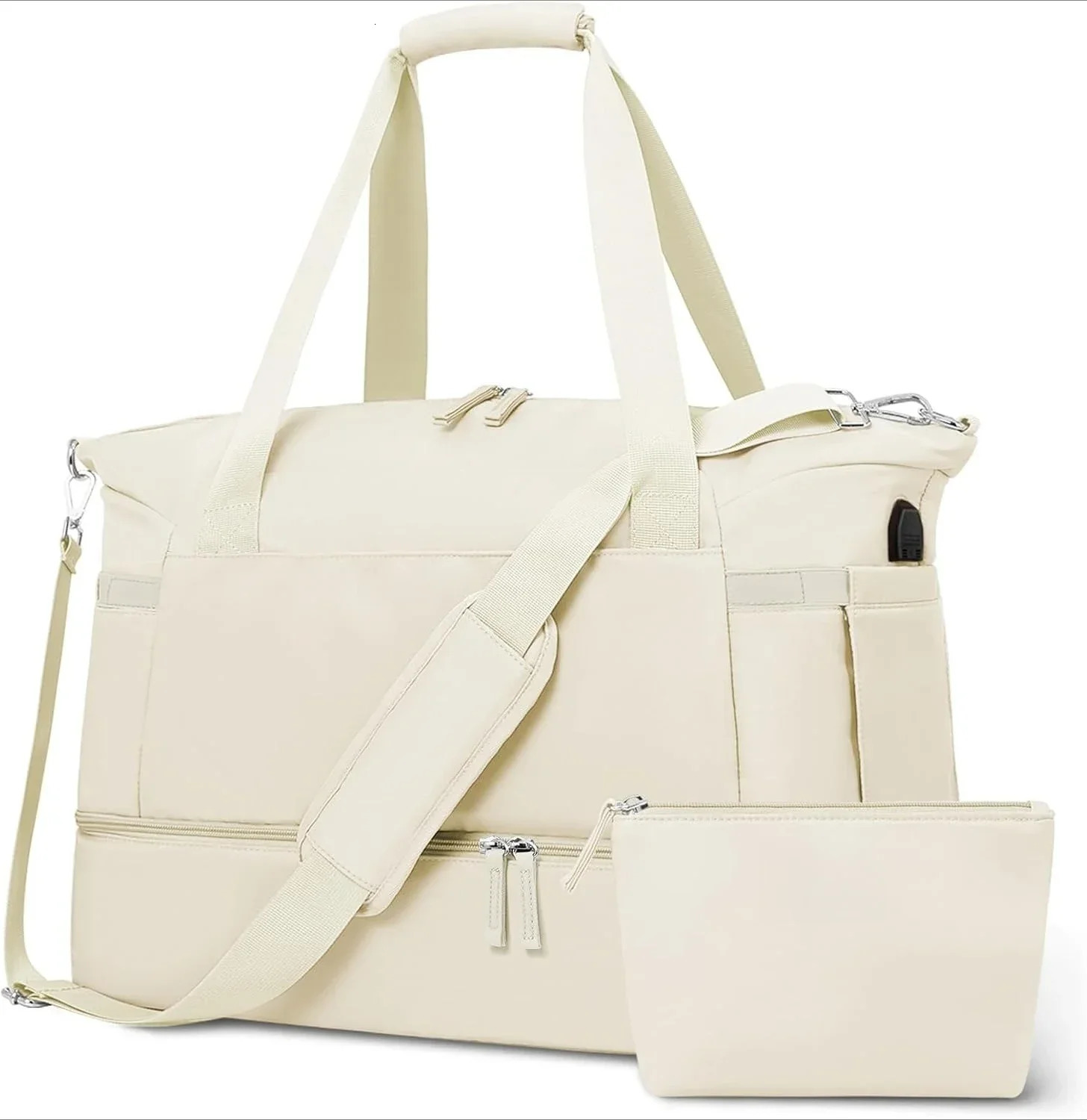 Gym Bag for Women Personal Item Travel Bag with Shoes Compartment Weekender Tote Bag with Pocket Mommy Bag for Women 250801