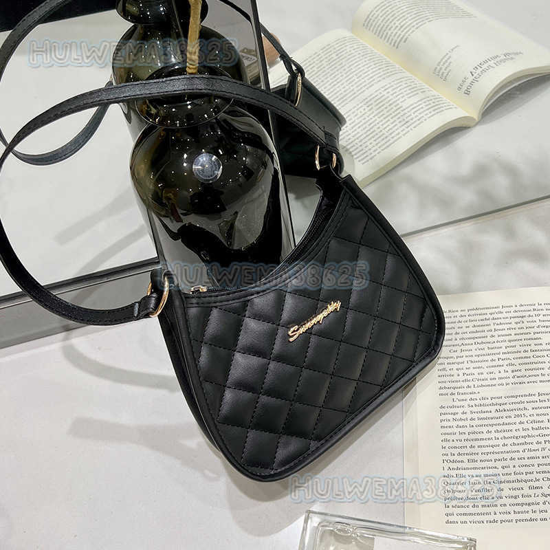 Small Bag Women Embroidered Rhombus Underarm Bag 2025 New Ladies Casual Fashion Handheld Shoulder Bag H250804