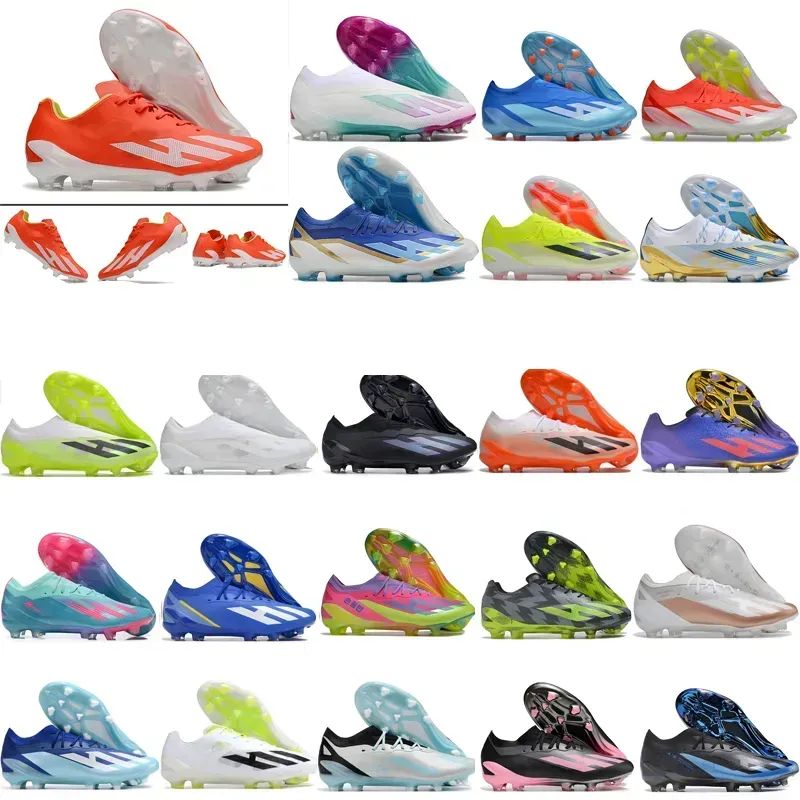 With Bag Boots X Crazyfast.1 FG Laceless Knit Football Cleats Mens Firm Ground Soft Leather Comfortable Training Lithe Soccer Shoes X23 Crazyfast+ hot