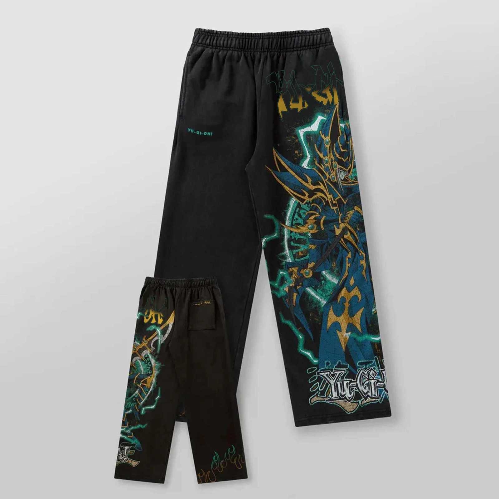 American Anime Cool Sweatpants Gym Fitness Running Stretch Collaboration Jogger Cotton Print Wide-Leg Casual Pants Men Clothing X250804