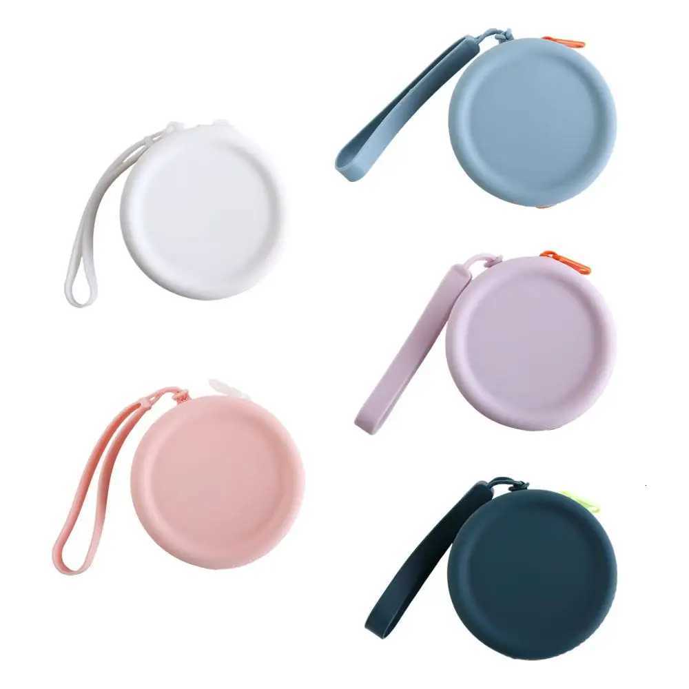 100% Round Silicone Coin Purse Cute Mini Solid Color Data Cable Storage Bag Portable Waterproof Lipstick Cosmetic Bag Women G250802
