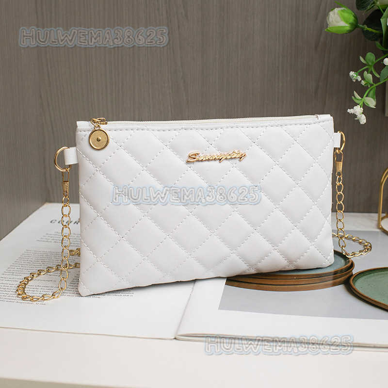 Quilted Solid Color Single Shoulder Chain Bag 2025 New Label Trendy Envelope Womens Bag Fashion Simple Crossbody Bag H250804