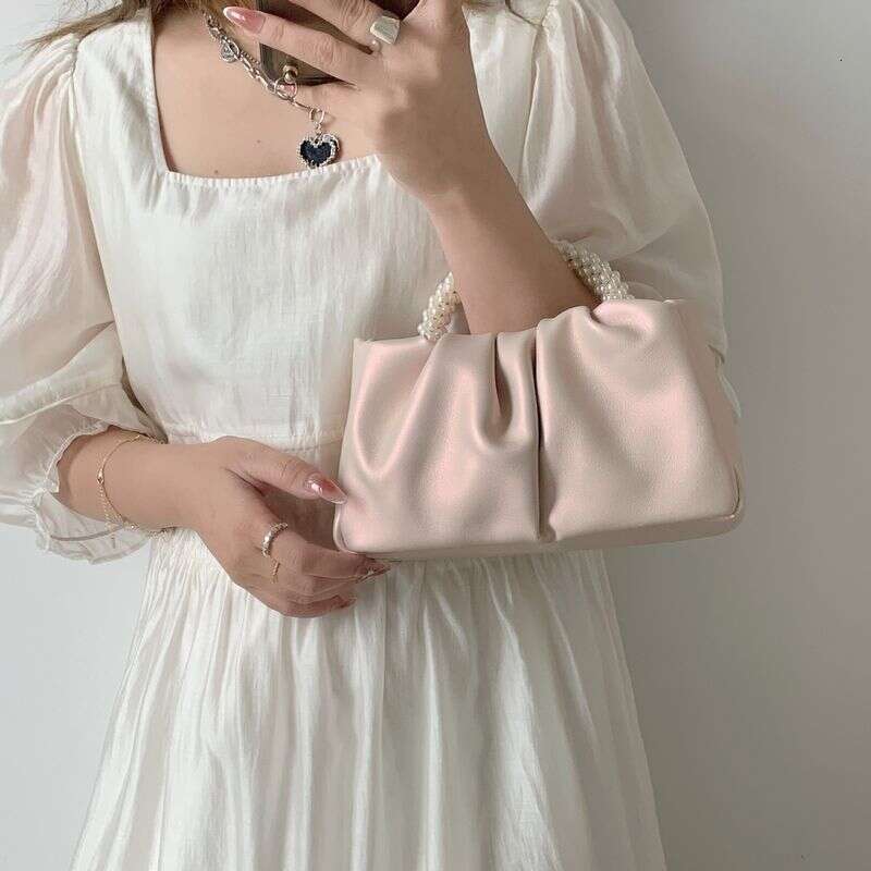 Sweet Girls Handheld Fashion Women's Cloudy Pearl Light Mini Cell Phone Pouch
