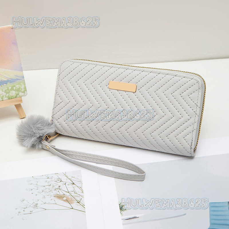 Sweet Style Diagonal Stripe Long Wallet 2025 New Simple Zipper Womens Clutch H250804
