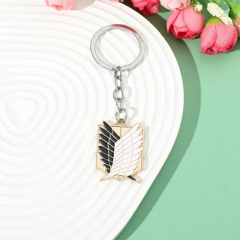 Anime Attack on Titan Enamel Badge Pendant Decoration Metal Keychain for Women Men Jewelry Accessories Gift G250802