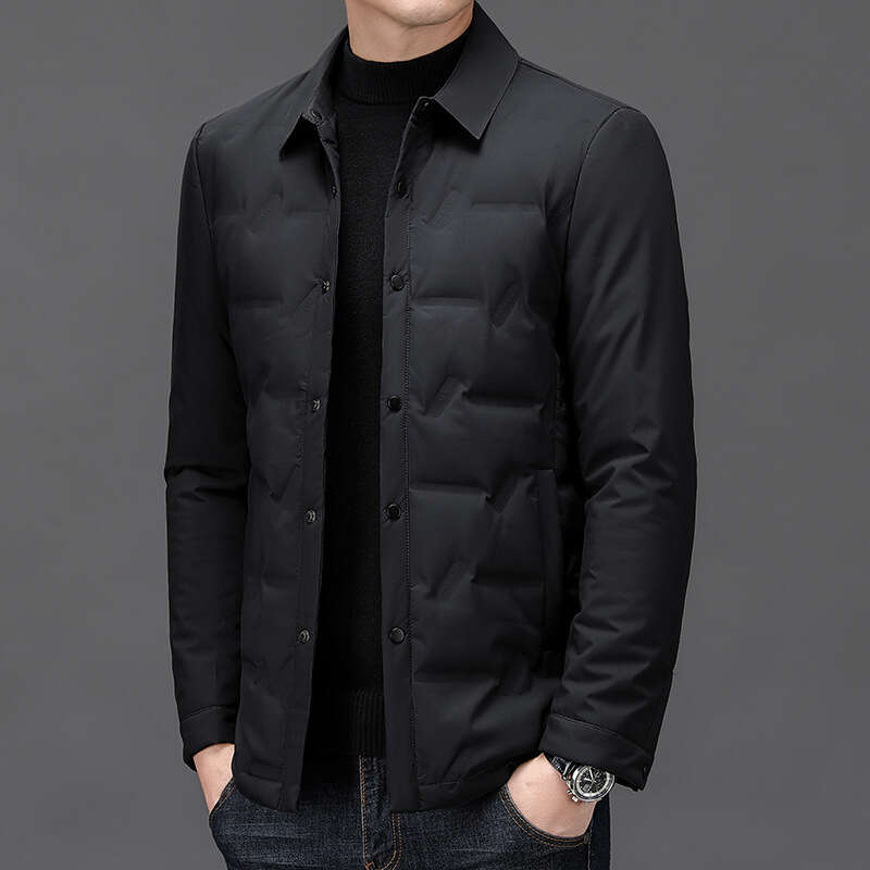 German Single White Duck Down Lightweight Men's Casual Jacket Short Autumn And Winter Coat