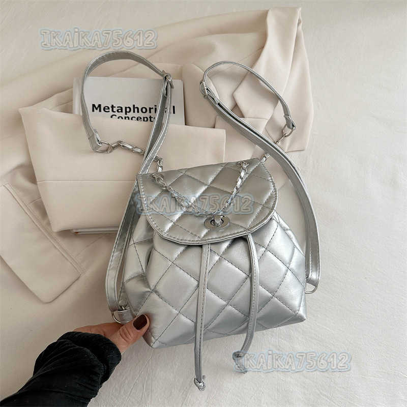 Style Casual Elegant Chain Handbag Small Backpack 2025 Spring Summer New Fashionable Personality Single Shoulder Crossbody Double Shoulder Bag H250804