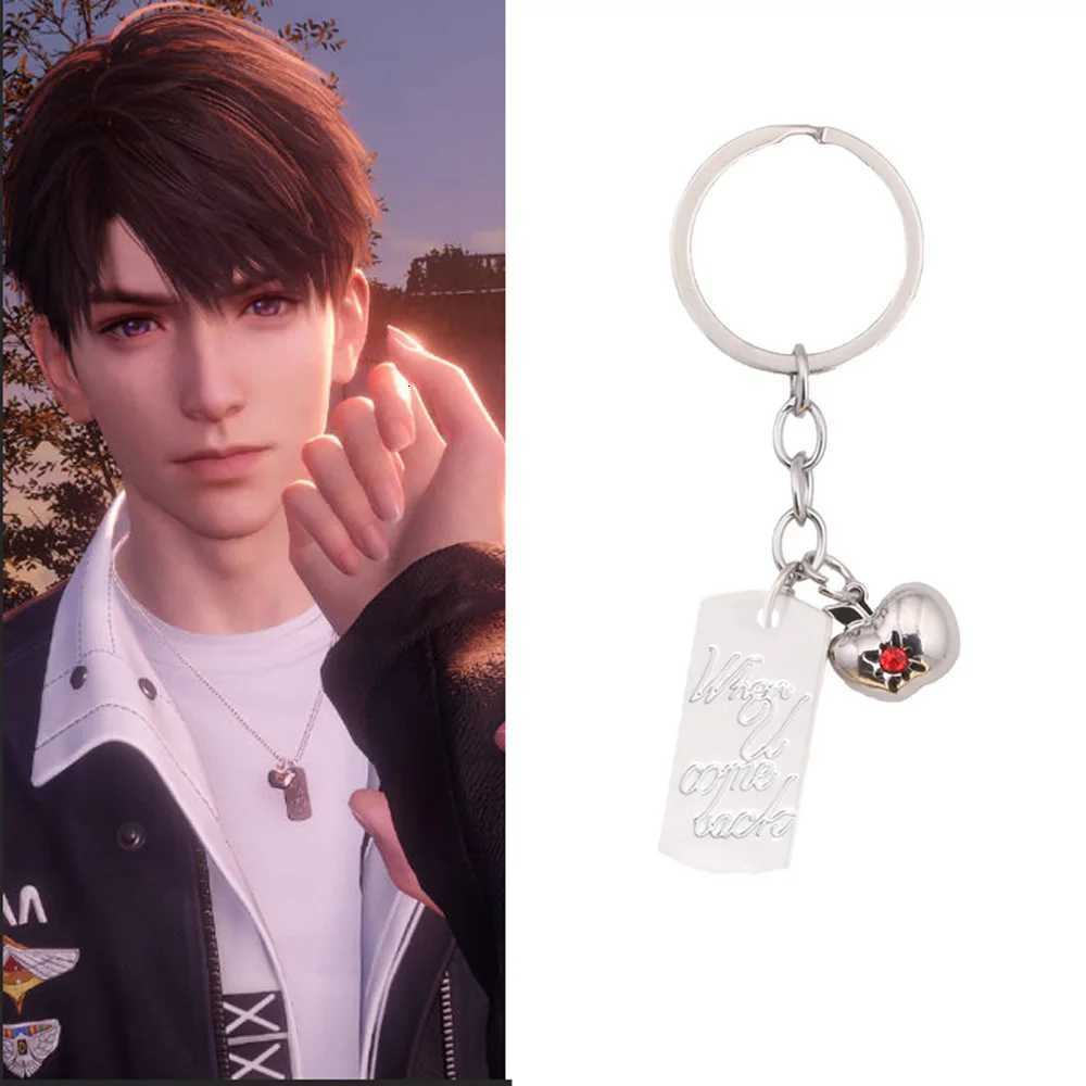 Game Love and Deepspace Bag Pendant Creative Summer Day Caleb Keychain Apple Square Necklace Clavicle Charm Chain Party Gift G250802