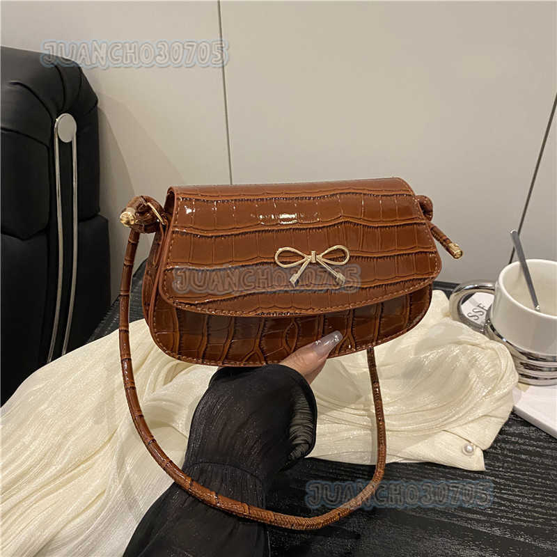 Textured Trendy Solid Color Bowknot Single Shoulder Bag for Women Sweet 2025 New Casual Light Luxury Crossbody Bag H250804