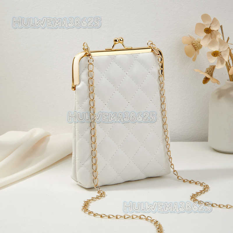 2025 Autumn New Womens Fashion Mobile Bag Casual Lingge Shoulder Bag Crossbody Wallet H250804