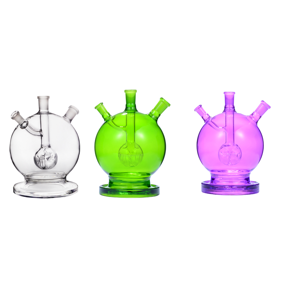 8 in 1 14mm Colored Mega Globe MK2 Flat Earth Version Ball Percolator Water Pipe Bong Kit