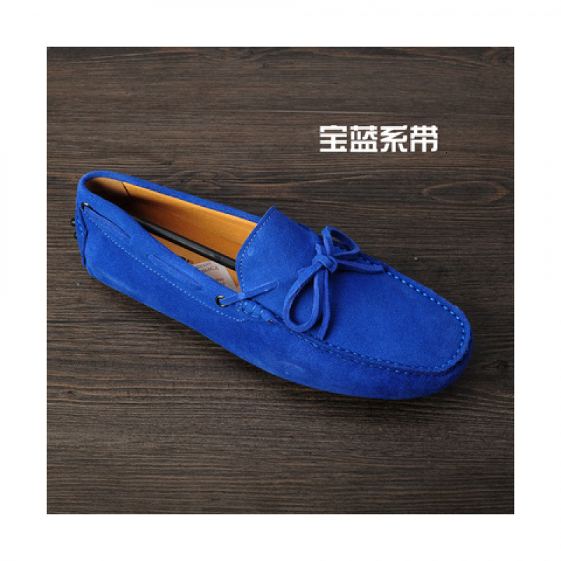 2024 Mens Korean Version Suede Leather Lazy Loafers for Men Social Youth Autumn Genuine Leather Student Shoes 241225