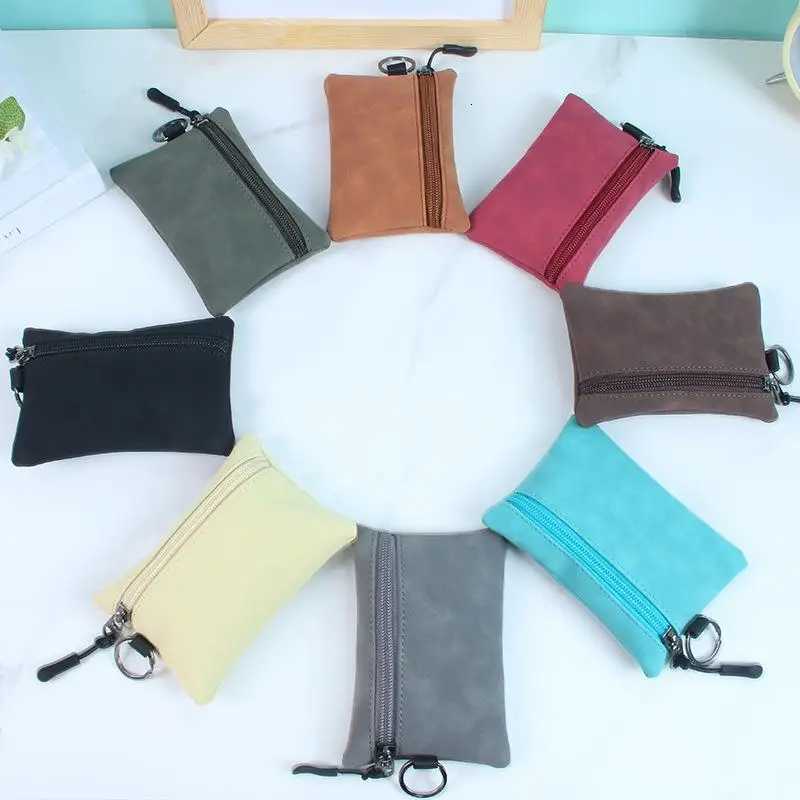 Unisex Bag Matte Suede Small Wallet Creative Small Bag Drawstring Buckle Unisex Storage Bag Solid Color Simple Funny Fashion G250802