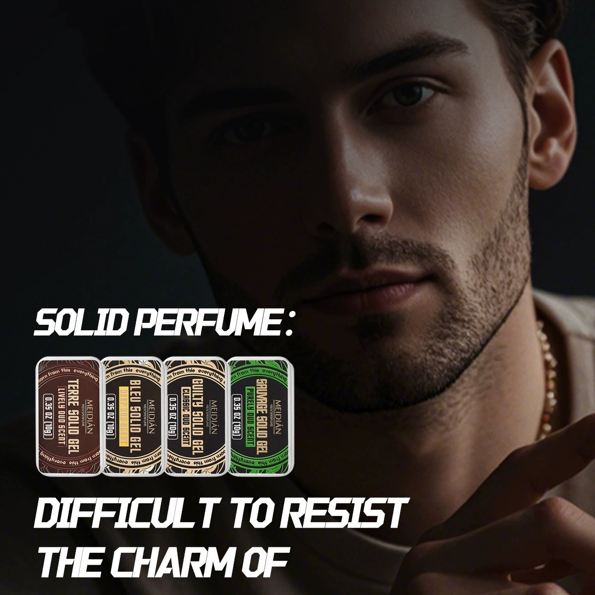 Men Solid Perfume Gel Easy to Dry Balm Mild Long Lasting Aroma Deodorant Fragrance 4 pack X250830