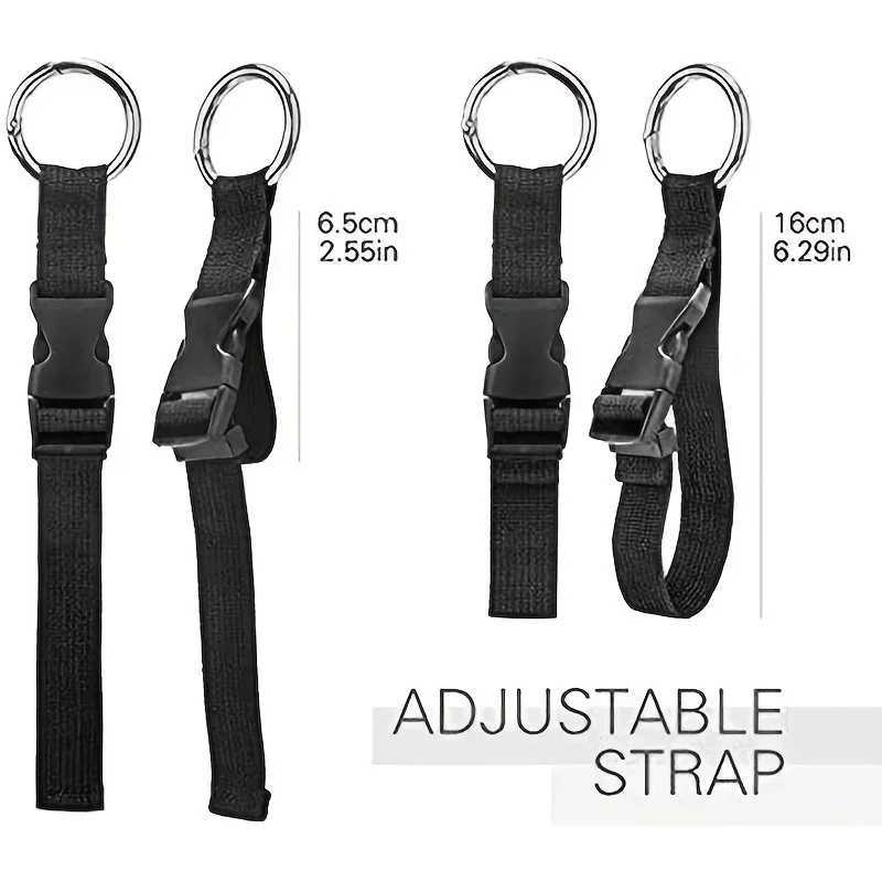 Holiday Travel Portable Black Nylon Suitcase Hanging Bag with Zinc Alloy Hiking Buckle Strap with External Hook Strap G250802