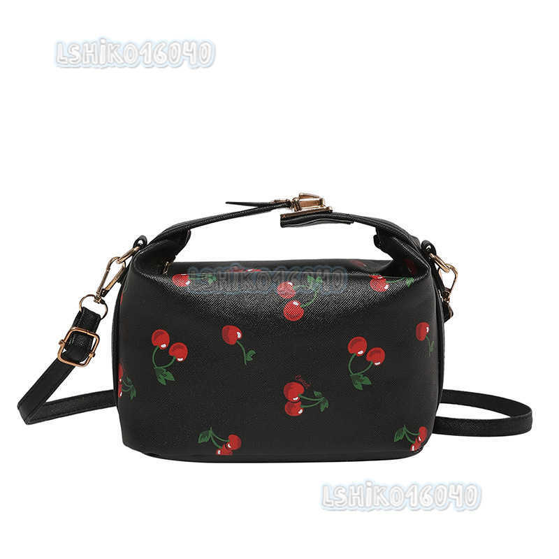 Fresh Cherry Print Stylish 2025 New Summer Cute Trendy Sweet Fashion Crossbody Shoulder Bag H250804