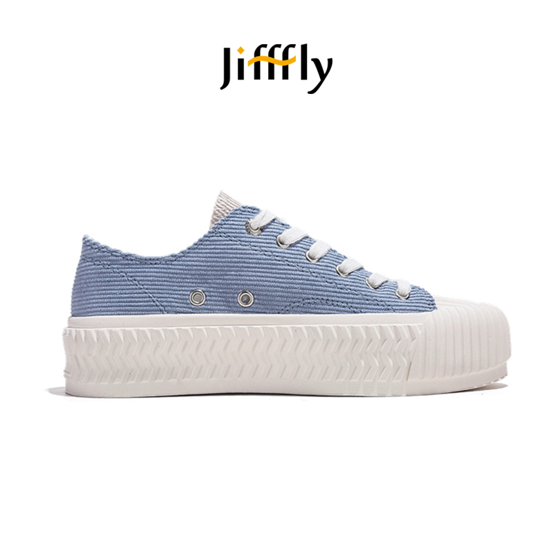 Jiffffly Canvas Shoes for Women - Fall/Winter Collection High Platform Ins Trendy Casual Sneakers