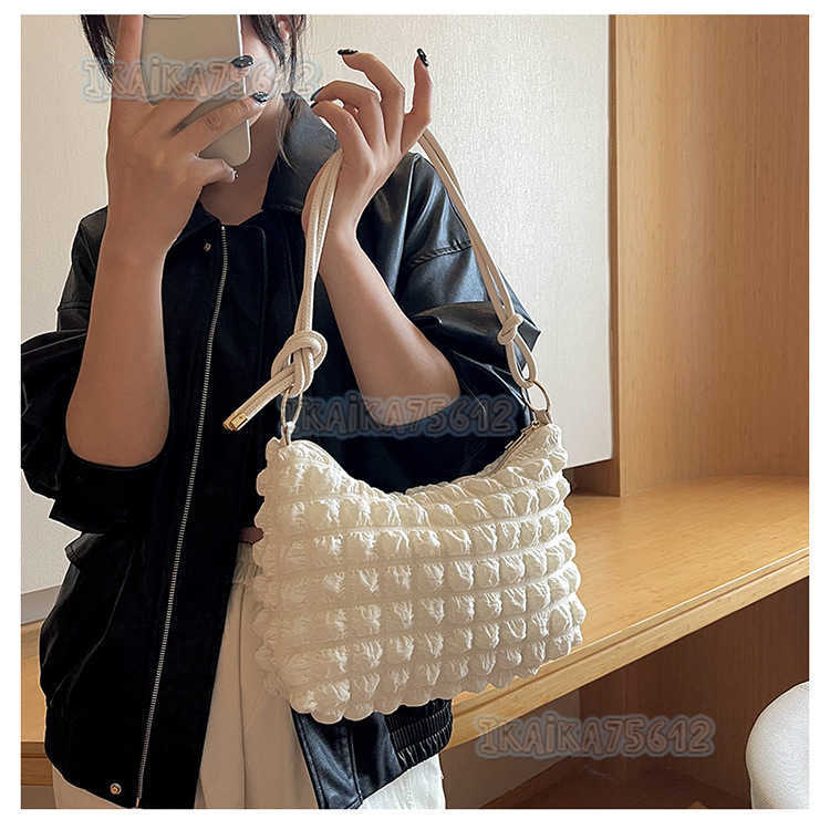2025 Bag for Women Soft Wrinkled Underarm Bag Fashionable Trendy Single Shoulder Bag Style Simple H250804