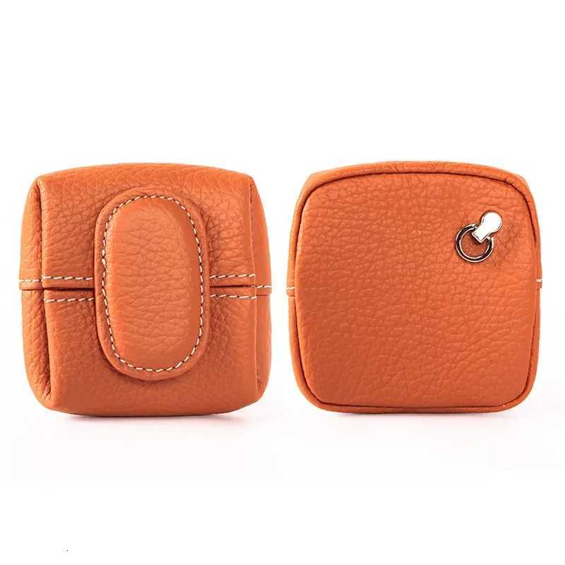 Mini Lychee Pattern Coin Purse Solid Color Buckle Key Earphone Storage Bag Casual Change Pouch for Daily Use G250802