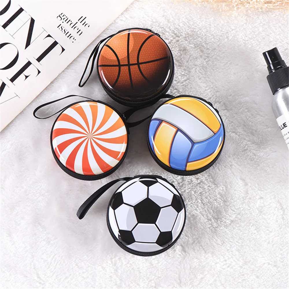 Cartoon Ball Pattern Coin Purse Kid Boys Girls Headphone Storage Case Key Box Small Gift Fashion Change Purses Mini Wallets G250802