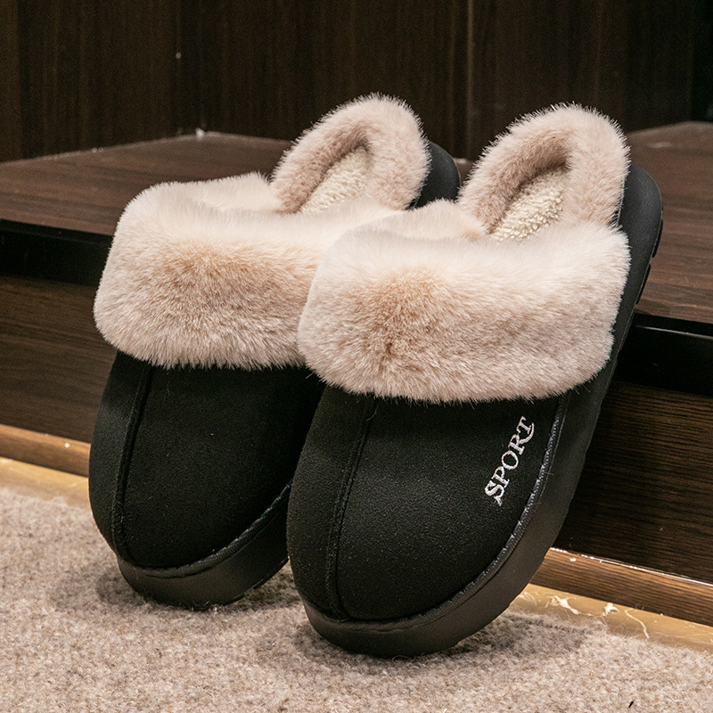 2025 New Women's Thick Soled Cotton Slippers Outdoor Indoor Use Winter Non Slip Warm Suitable For In Spring And Autumn Also Post - Partum Women