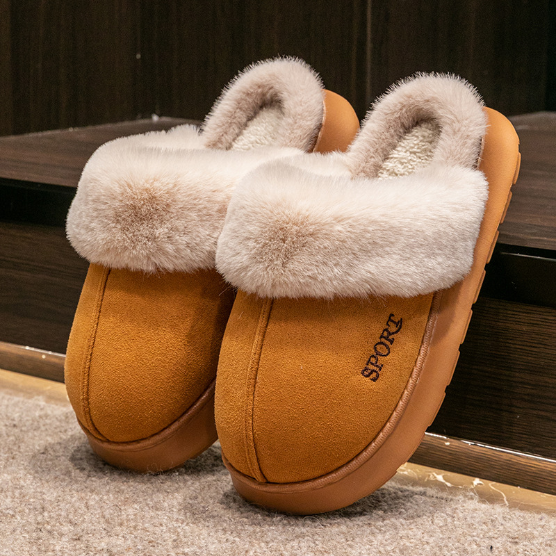 2025 New Women's Thick Soled Cotton Slippers Outdoor Indoor Use Winter Non Slip Warm Suitable For In Spring And Autumn Also Post - Partum Women