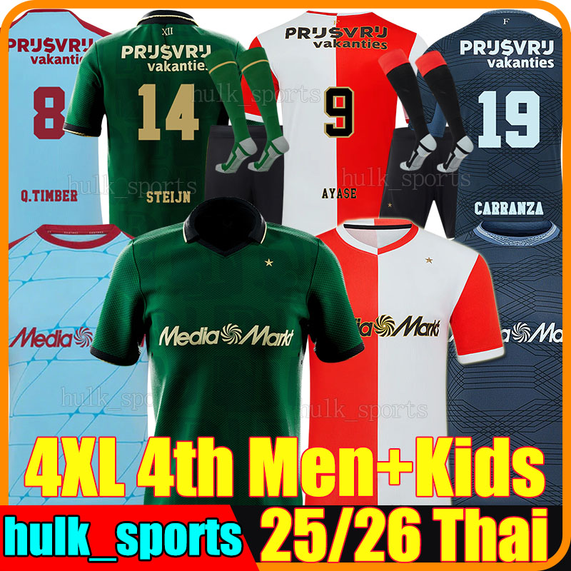 4XL 2025/26 FeYeNoOrdS STEIJN 4th Soccer Jerseys AYASE HADJ MOUSSA SLITI Q.TIMBER BOS WATANABE MODER LARIN WATANABE HWANG men kids kits socks sets football shirts
