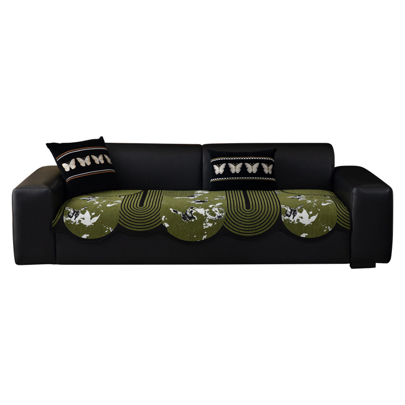 Designer Sofa Covers Blanket Non-Slip Sectional Couch Covers Luxury L Shape Resistant Sofa Slipcover for Furniture Bed Couch Sofa Green Butterfly