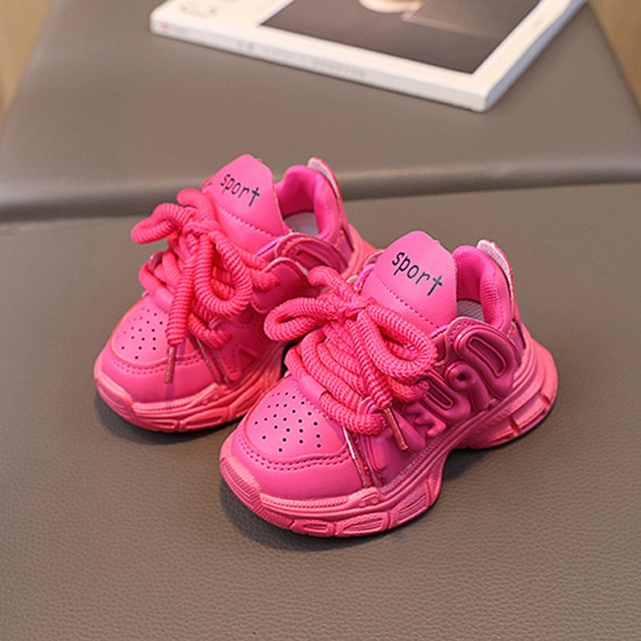 Girls Sneakers Children Child Trendy Shoes Pink Beige Platform Laceup s Running Sport Shoes Walkfashion Nonslip Girl Casual Shoe Sizes US55CUS4Y W0063