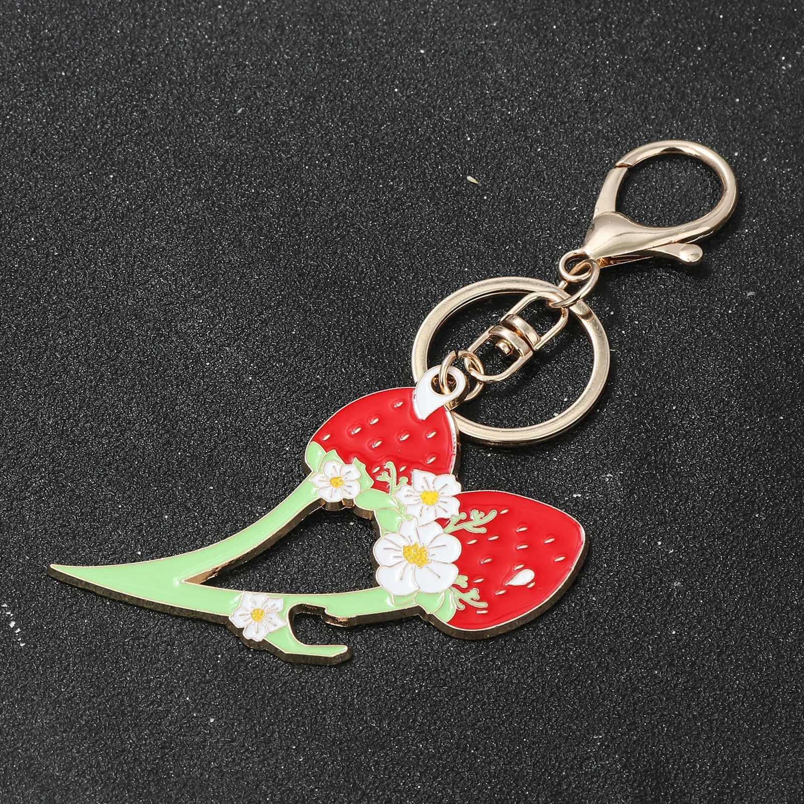 Fashion Cute Womens Self Defense Strawberry Keychain Bag Charm Keychain Safety For Women Accessories Gift Set For Girlfriend G250802